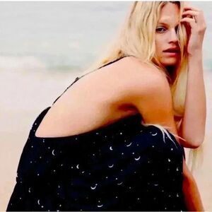 NWOT Wildfox Celestial Moon and Stars High Low Hem Maxi Dress Size S